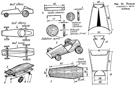 Чертеж игрушки гоночный автомобиль - Игрушки транспорт - Деревянные игрушки - Иг